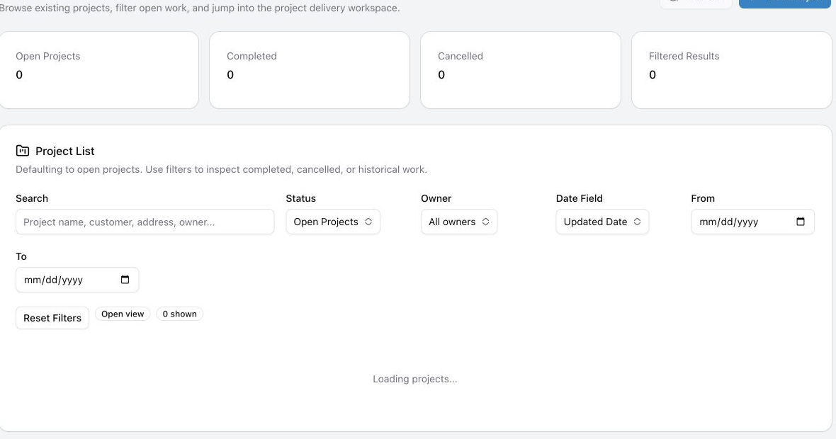 The Progress Billing section showing contract totals, an application editor, and issue actions.