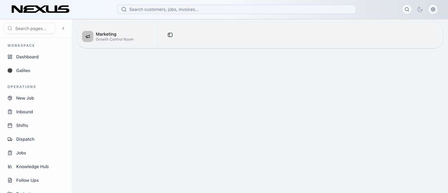 The Funnels workspace with funnel list, status, campaign and domain relationships, and New Funnel.