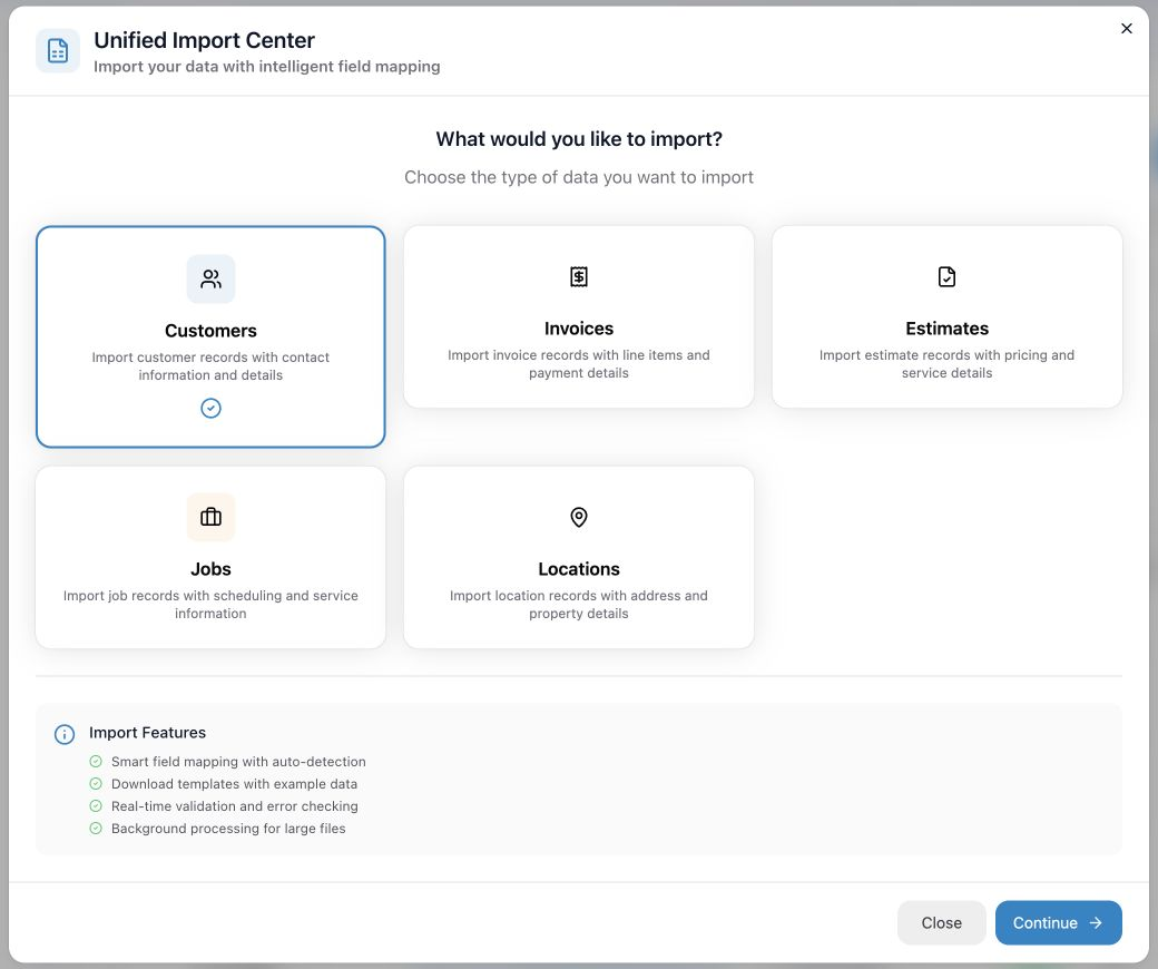 Map your fields step with source columns, target fields, and Auto-Map.