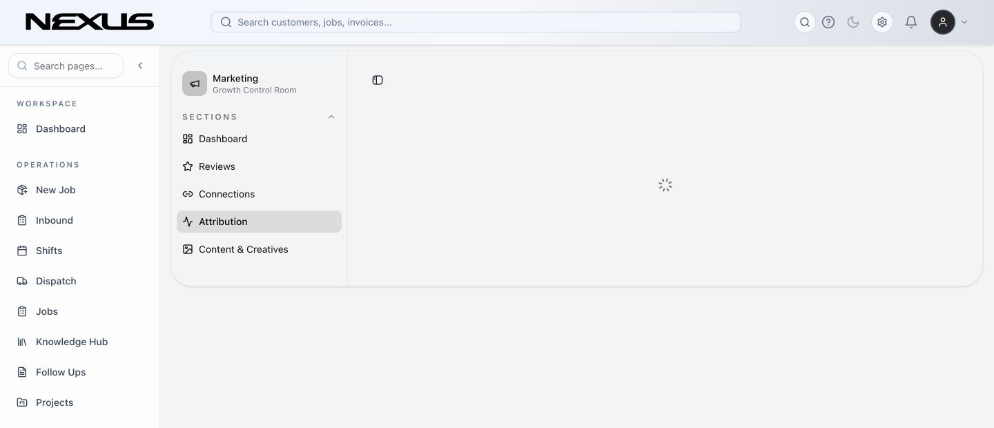 The Campaigns settings and New Job Marketing Campaign selection used to record the source of work.